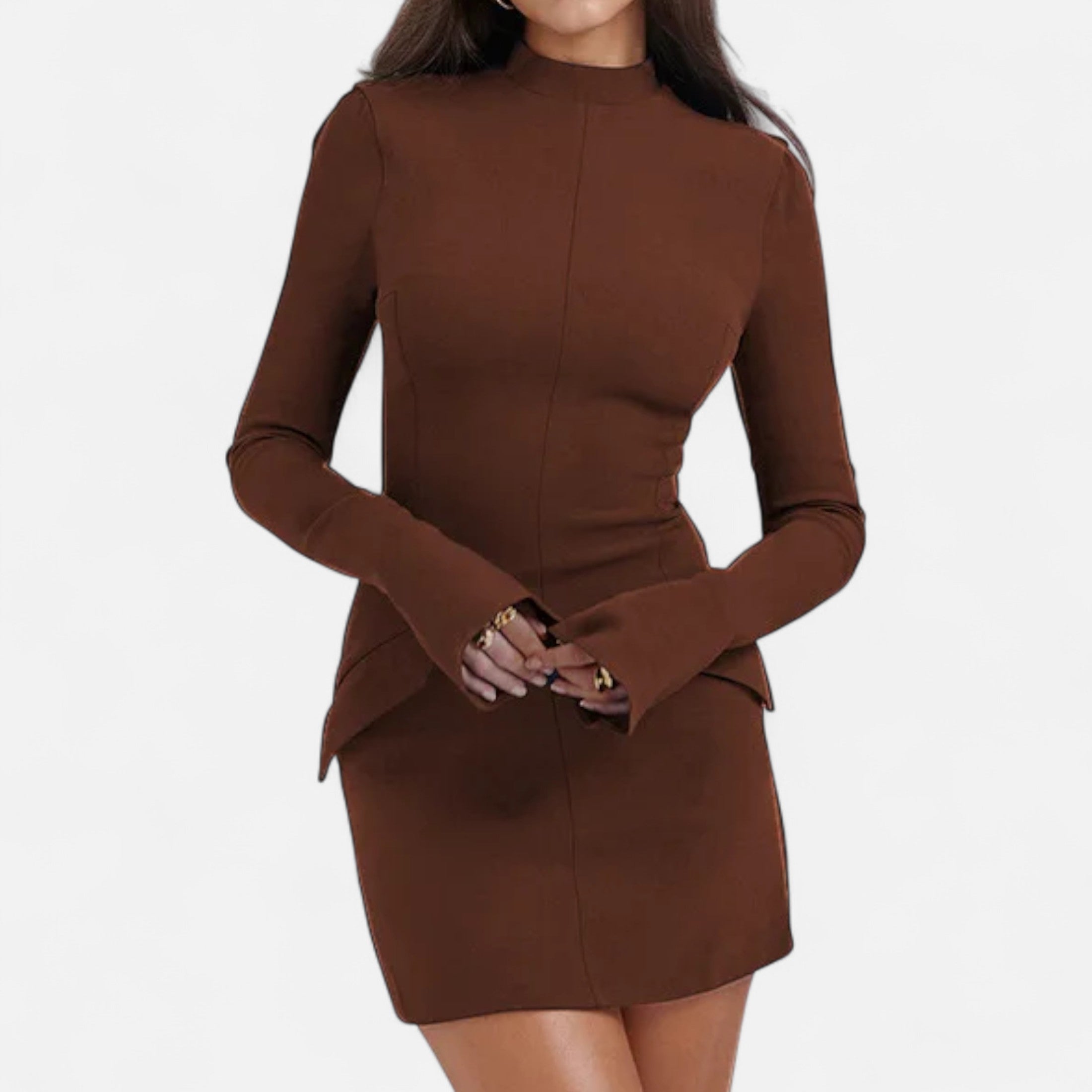 Duvrier | Women’s Long Sleeve Bodycon Mini Dress