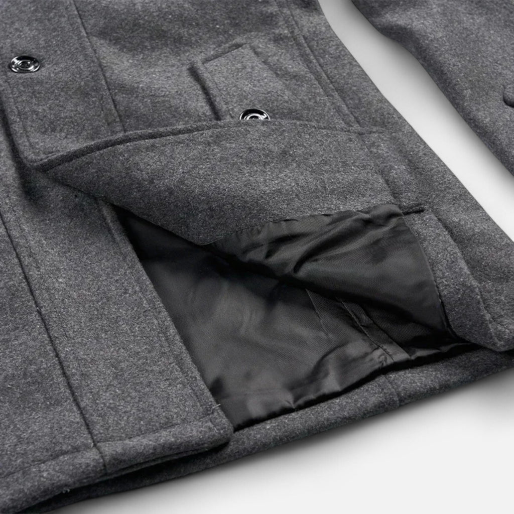 Duvrier | Men’s Double Collar Long Winter Jacket