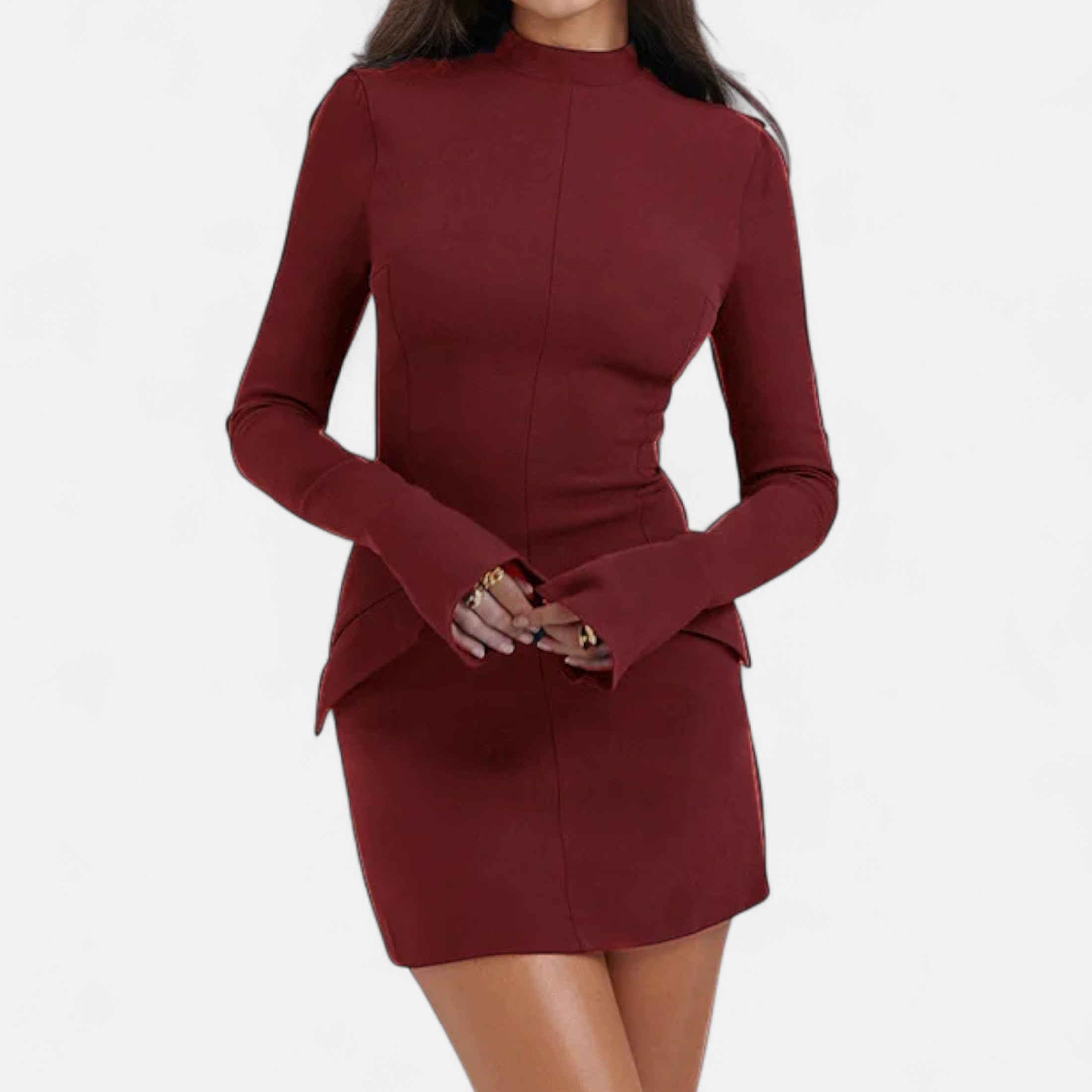 Duvrier | Women’s Long Sleeve Bodycon Mini Dress