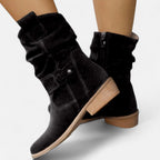 Duvrier | Women’s Suede Western Ankle Boots