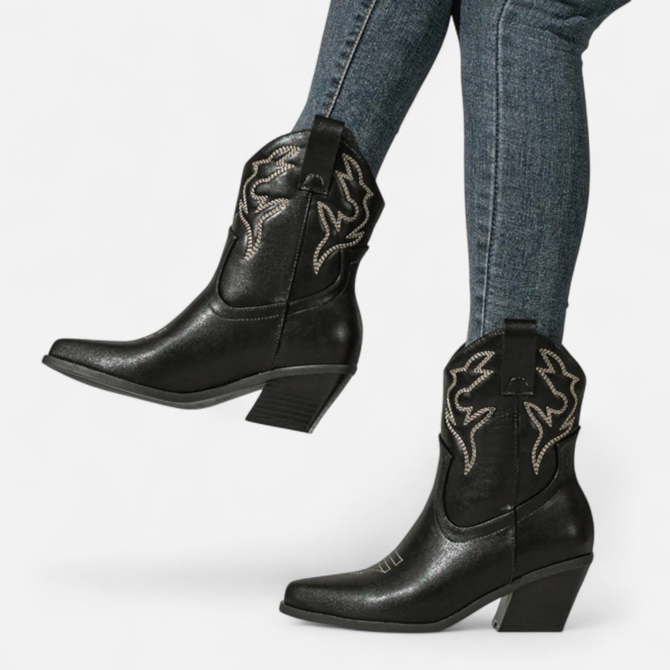 Duvrier | Women’s Western Cowboy Ankle Boots