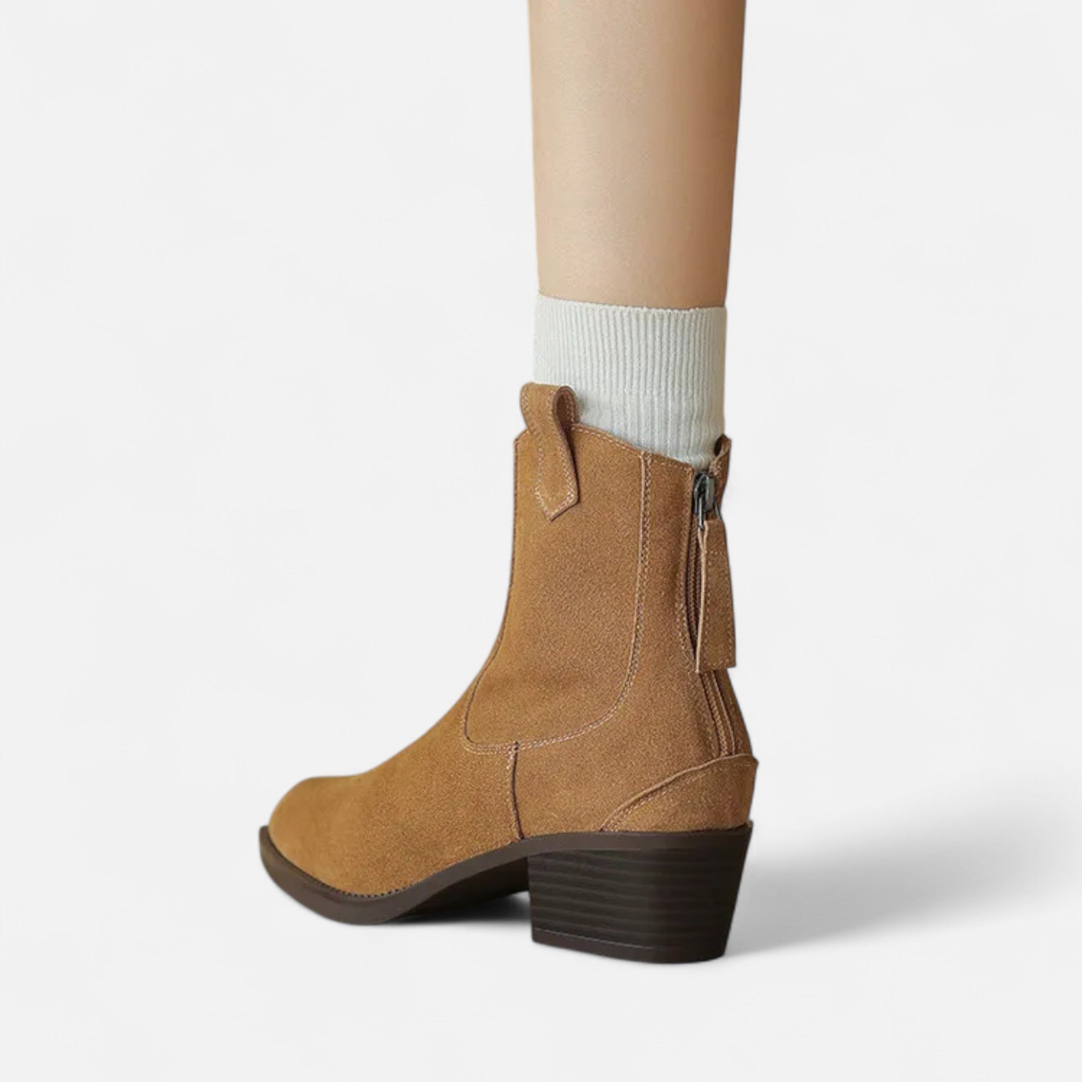 Duvrier | Women’s Suede Pointed Toe Ankle Boots