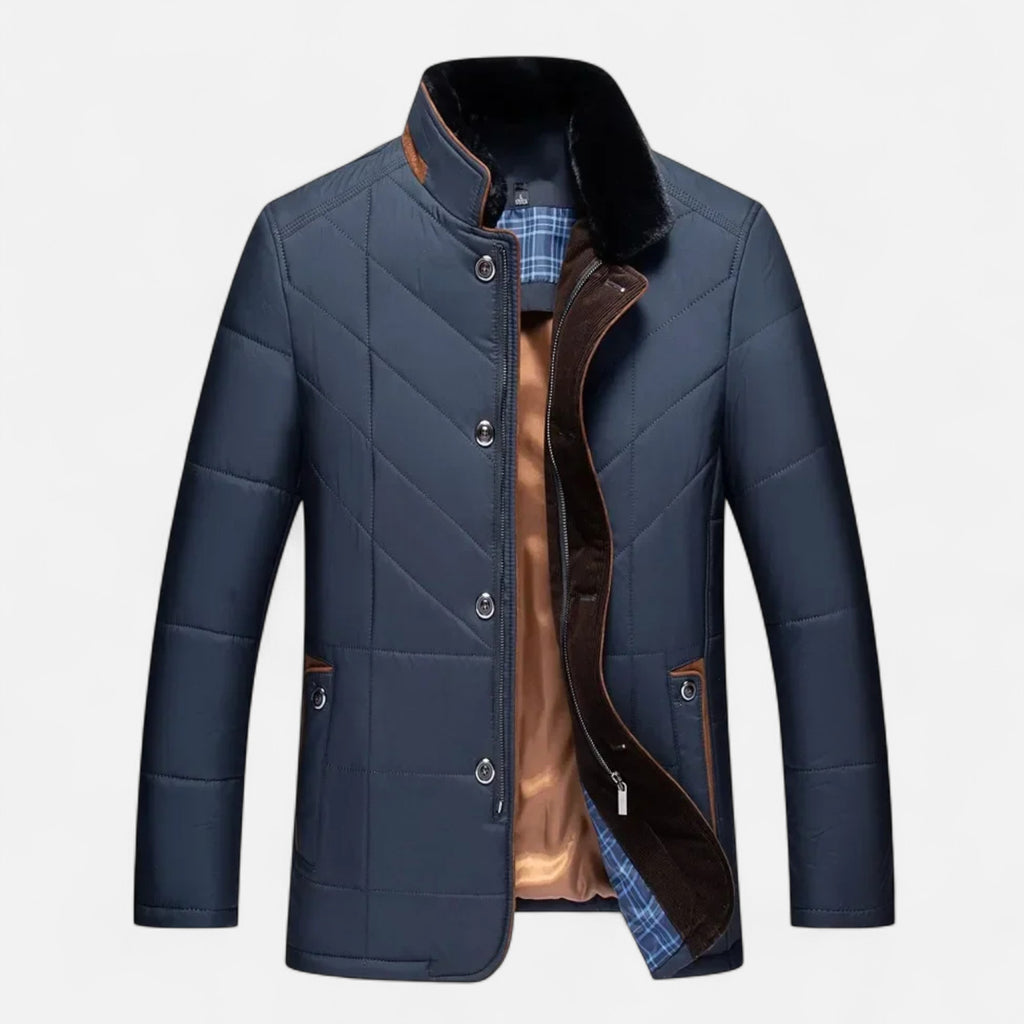 Duvrier | Men’s Fur Collar Padded Winter Jacket
