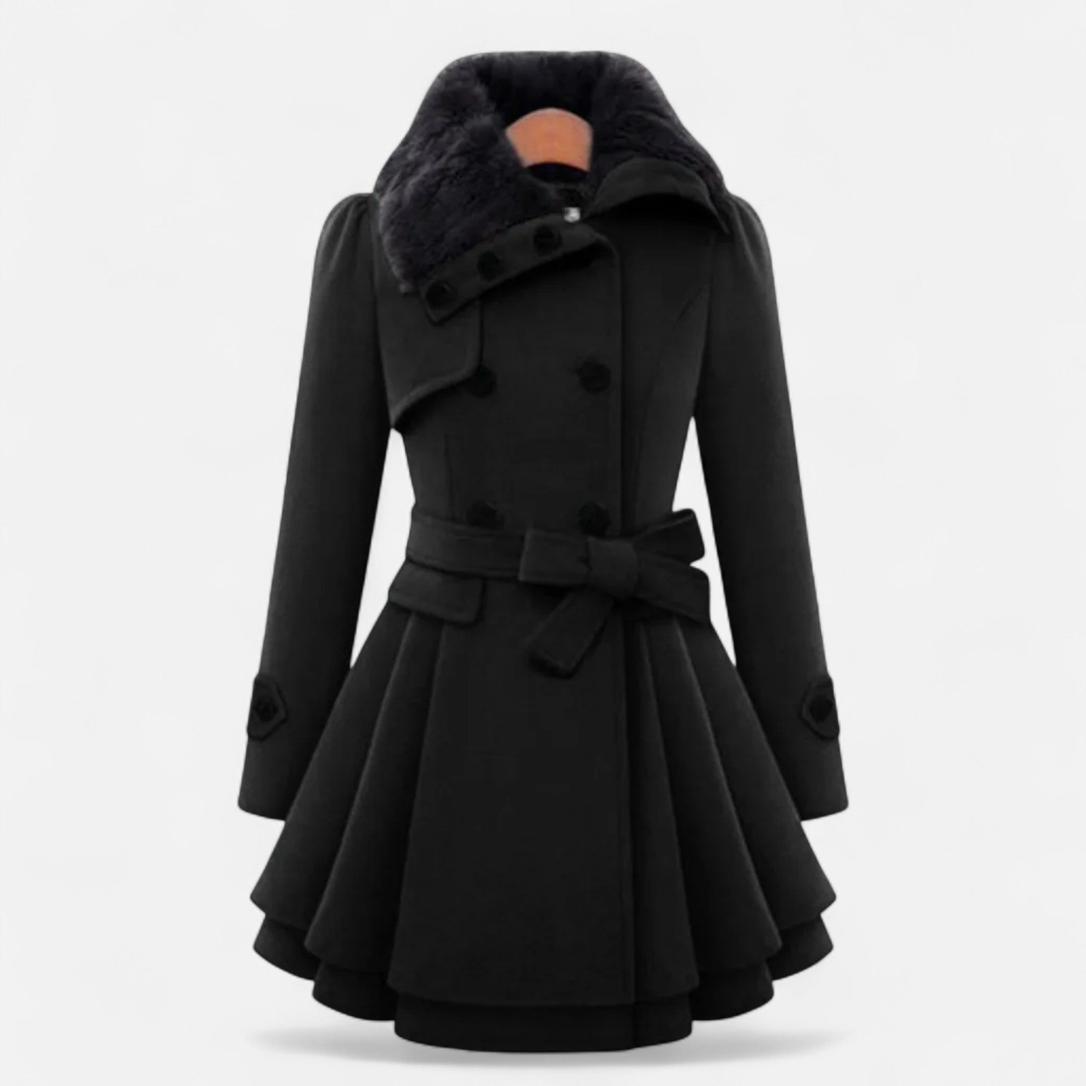 Duvrier | Women’s Double-Breasted Long Wool Coat