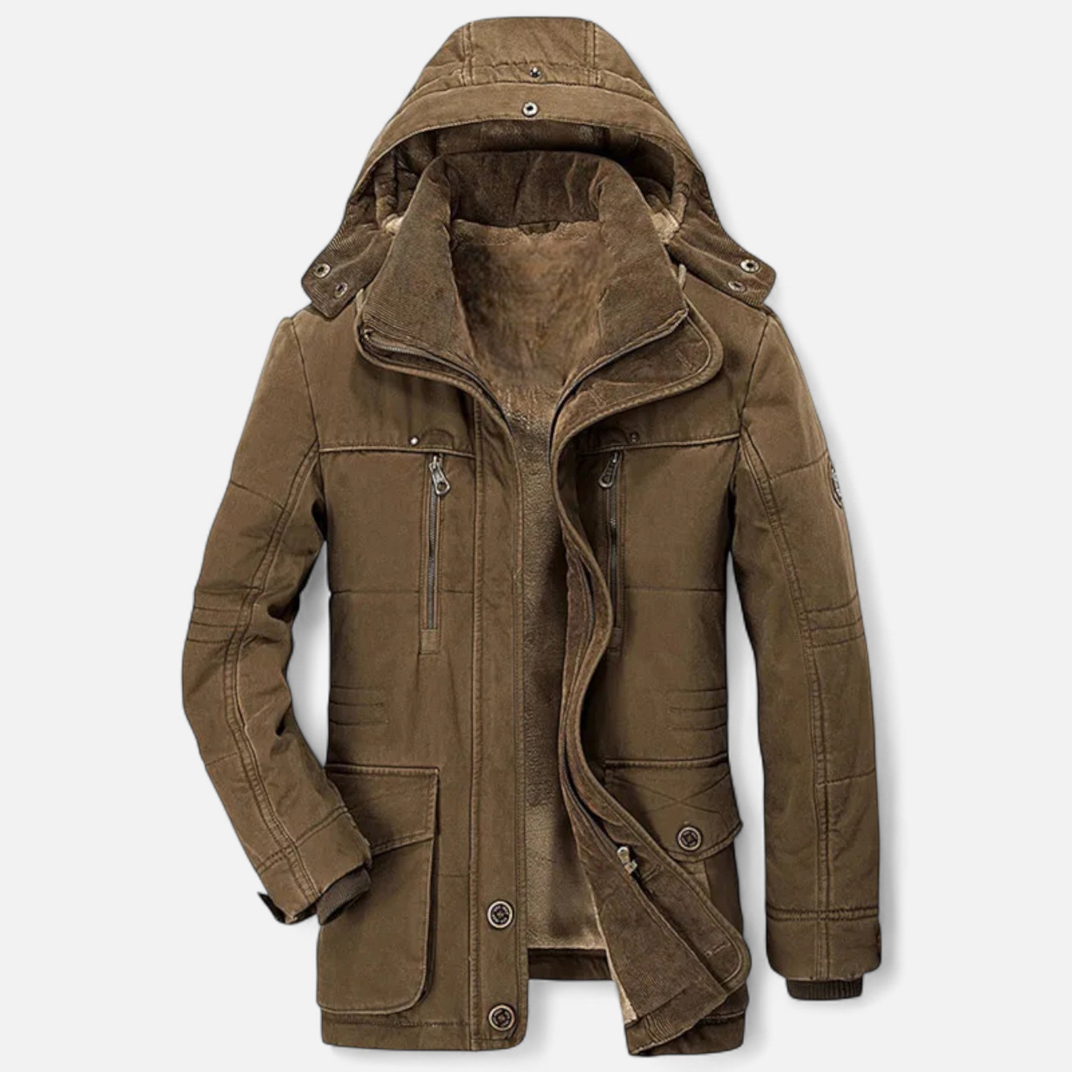 Duvrier | Men’s Hooded Winter Fleece Jacket