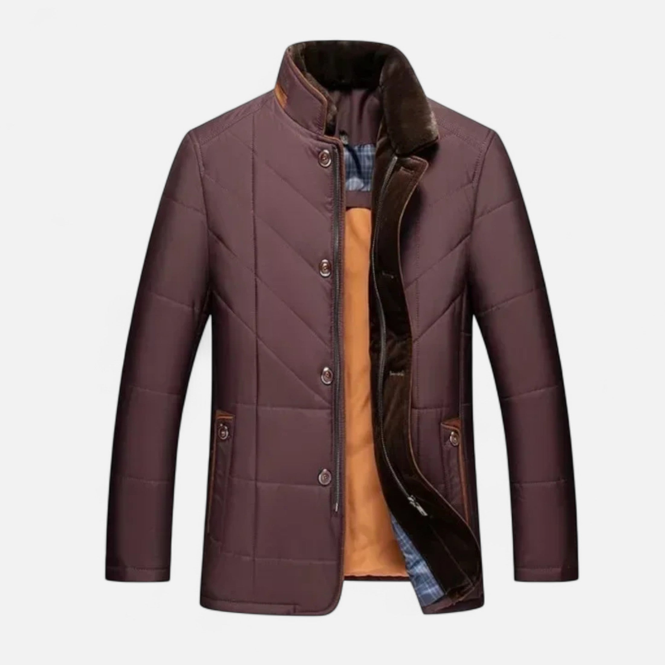 Duvrier | Men’s Fur Collar Padded Winter Jacket
