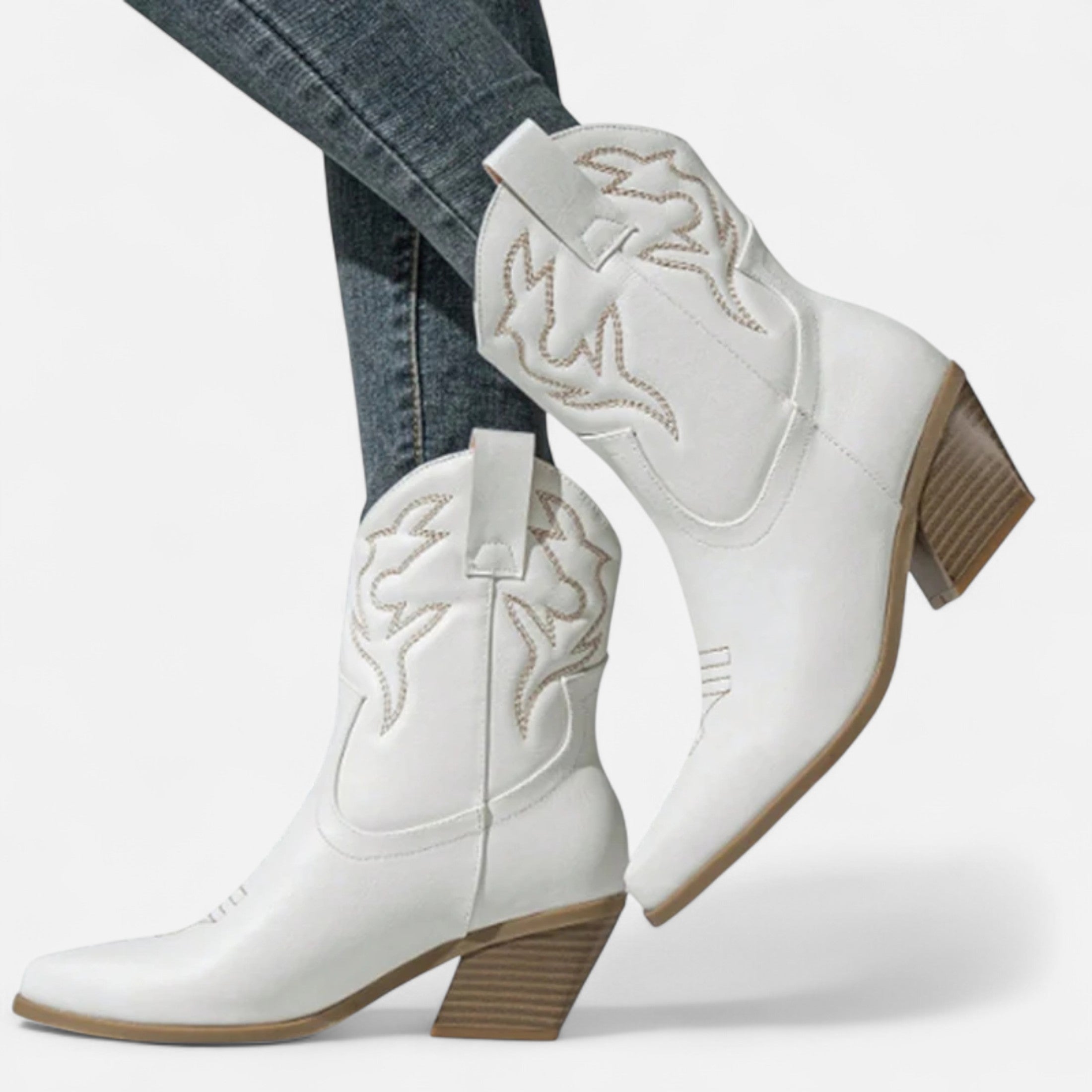 Duvrier | Women’s Western Cowboy Ankle Boots