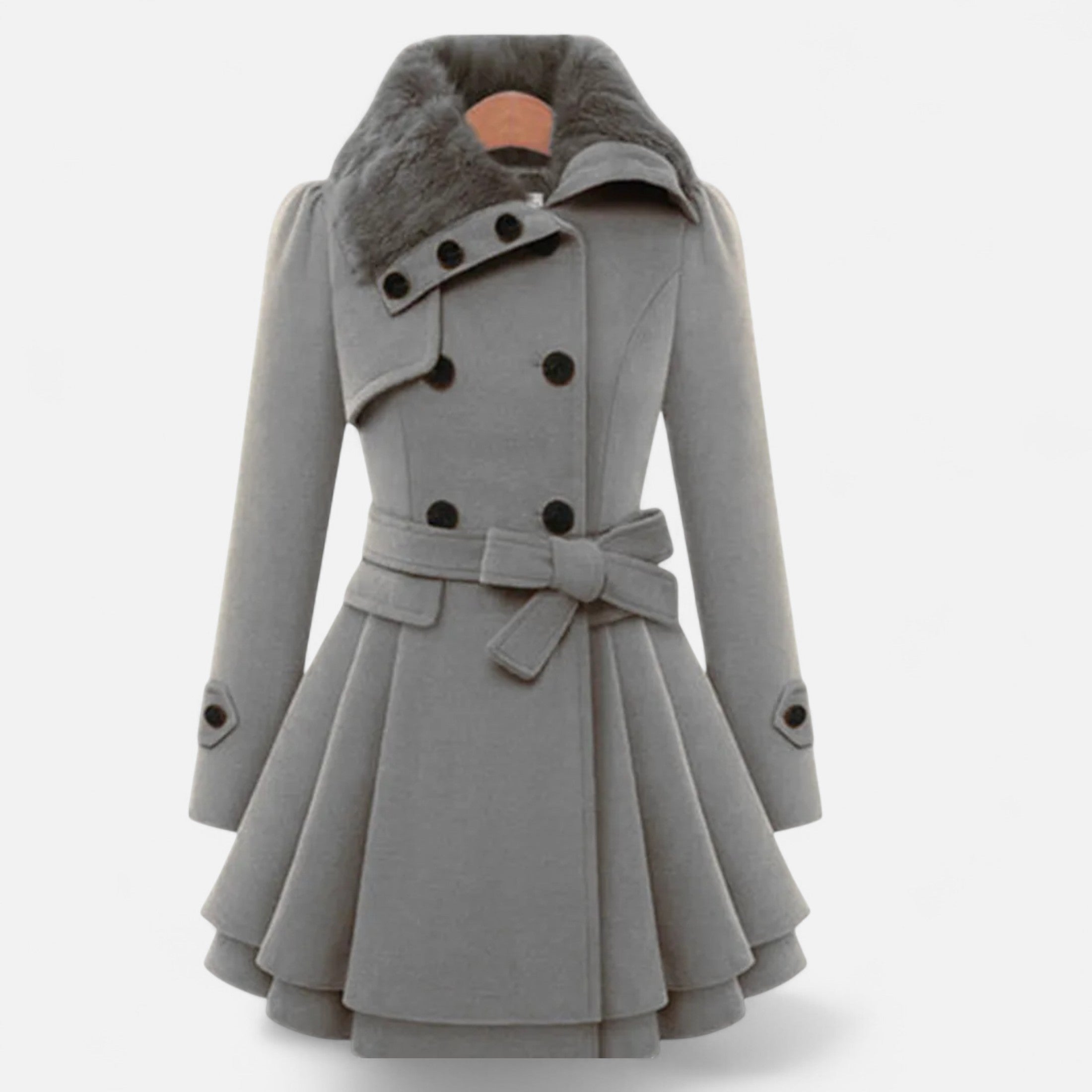 Duvrier | Women’s Double-Breasted Long Wool Coat
