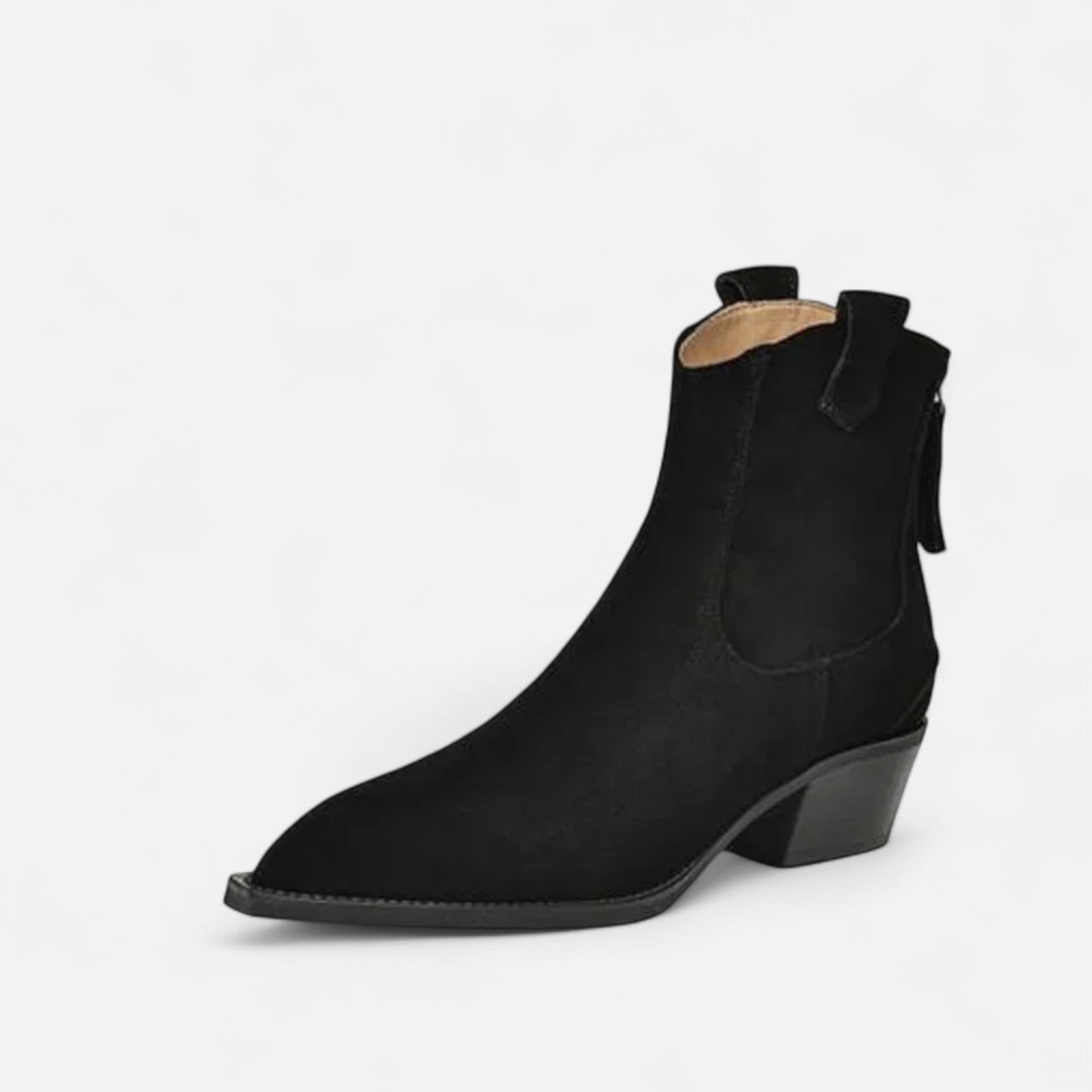 Duvrier | Women’s Suede Pointed Toe Ankle Boots
