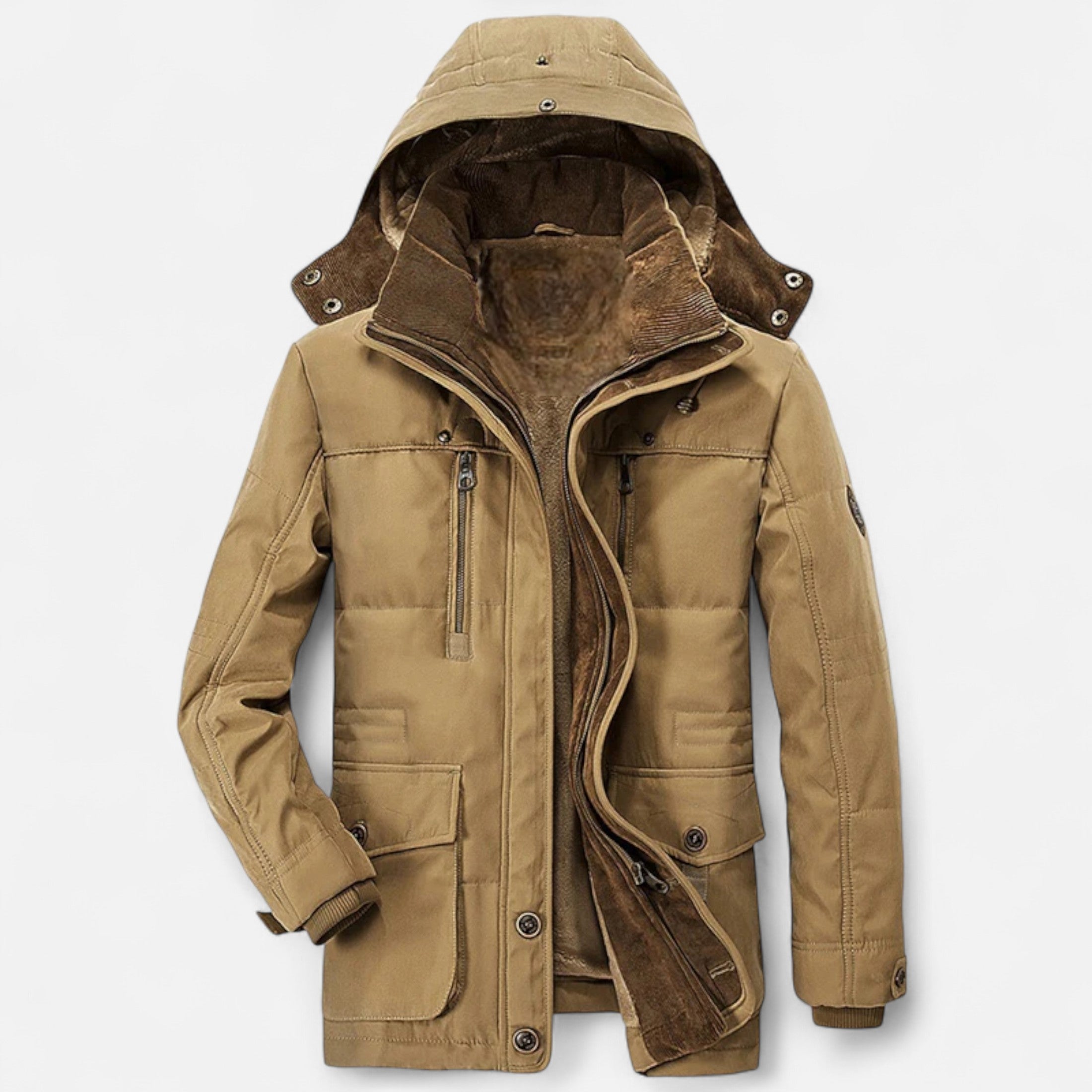 Duvrier | Men’s Hooded Winter Fleece Jacket