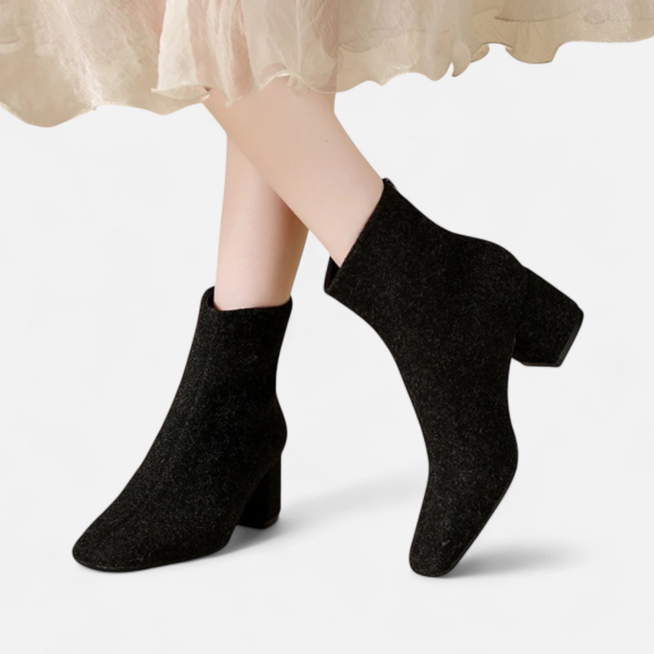 Duvrier | Women’s Suede High Heel Ankle Boots