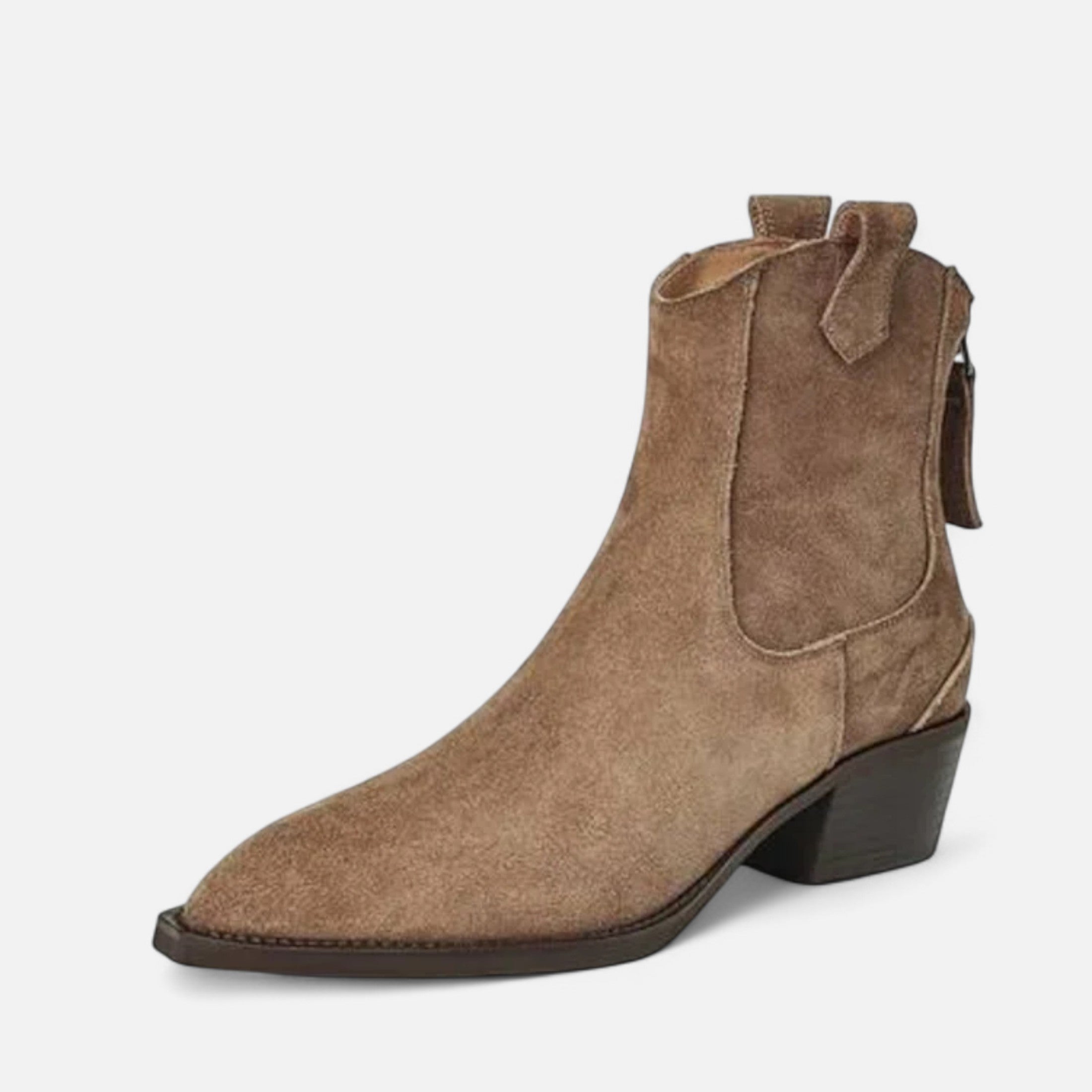 Duvrier | Women’s Suede Pointed Toe Ankle Boots