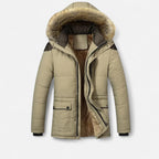 Duvrier | Men’s Hooded Fur Collar Winter Jacket