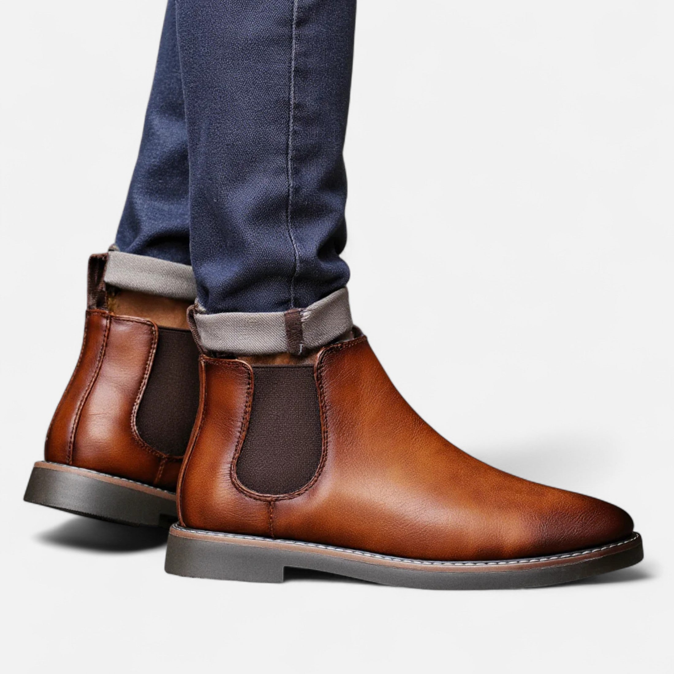 Duvrier | Men’s Leather Chelsea Ankle Boots