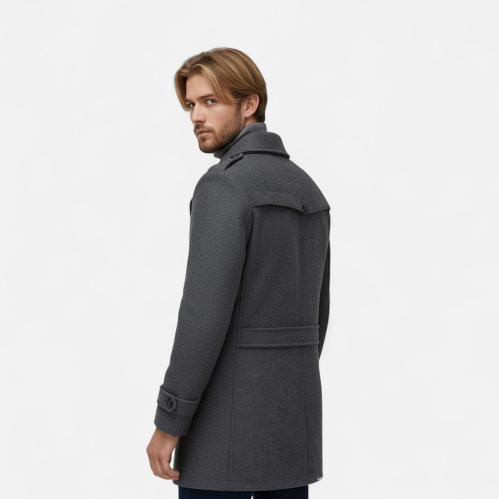 Duvrier | Men’s Double Collar Long Winter Jacket