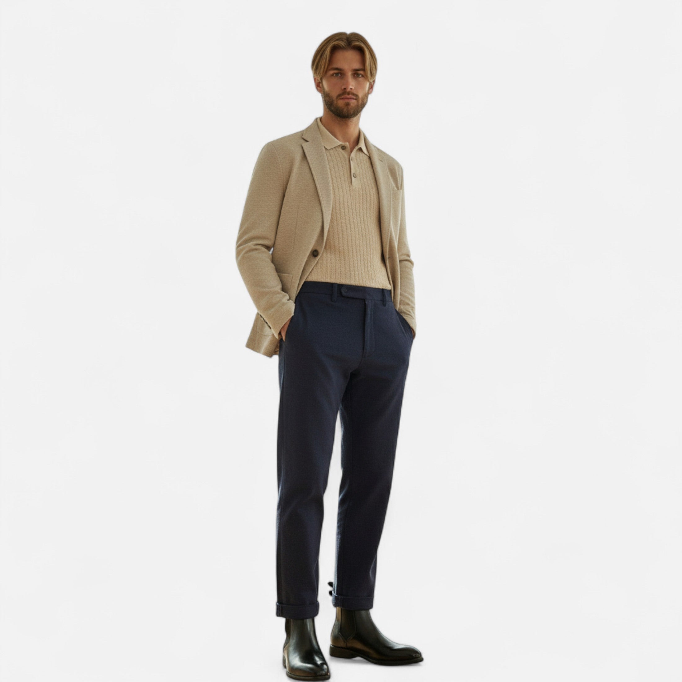 Duvrier | Men’s Round Toe Chelsea Boots