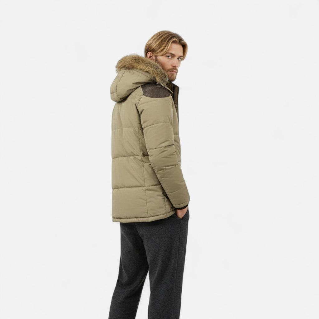 Duvrier | Men’s Hooded Fur Collar Winter Jacket