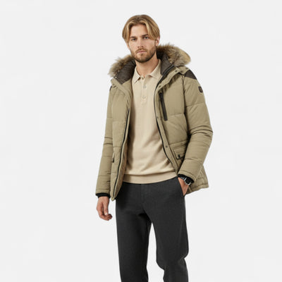 Duvrier | Men’s Hooded Fur Collar Winter Jacket