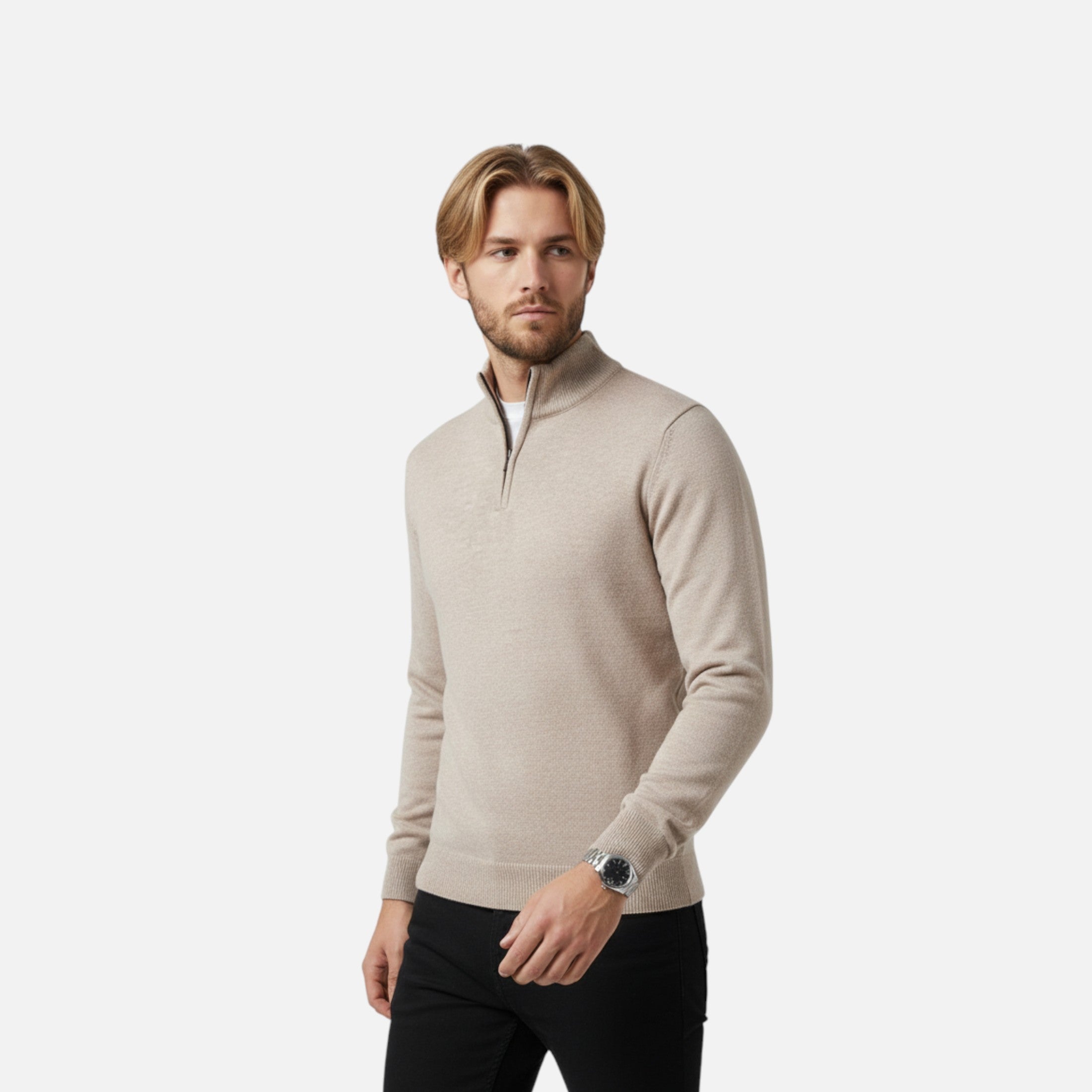Duvrier | Men’s Half-Zip Knitted Jumper