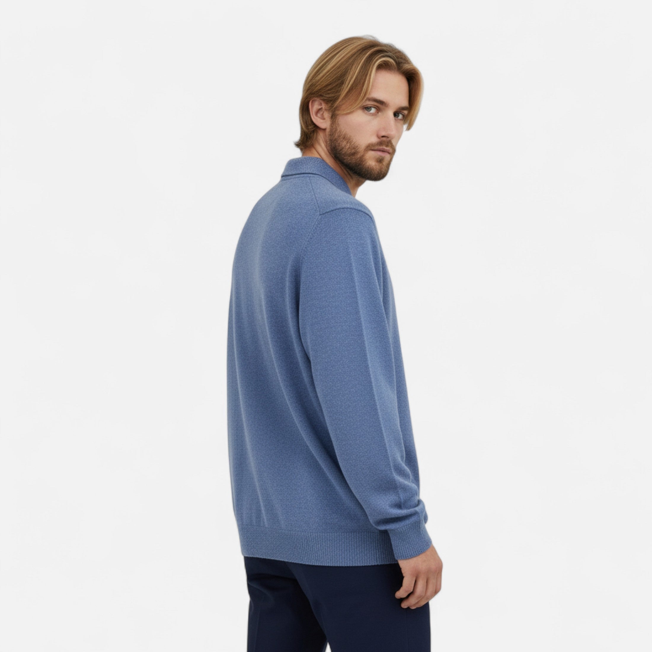 Duvrier | Men’s Autumn Winter Wool Polo Jumper