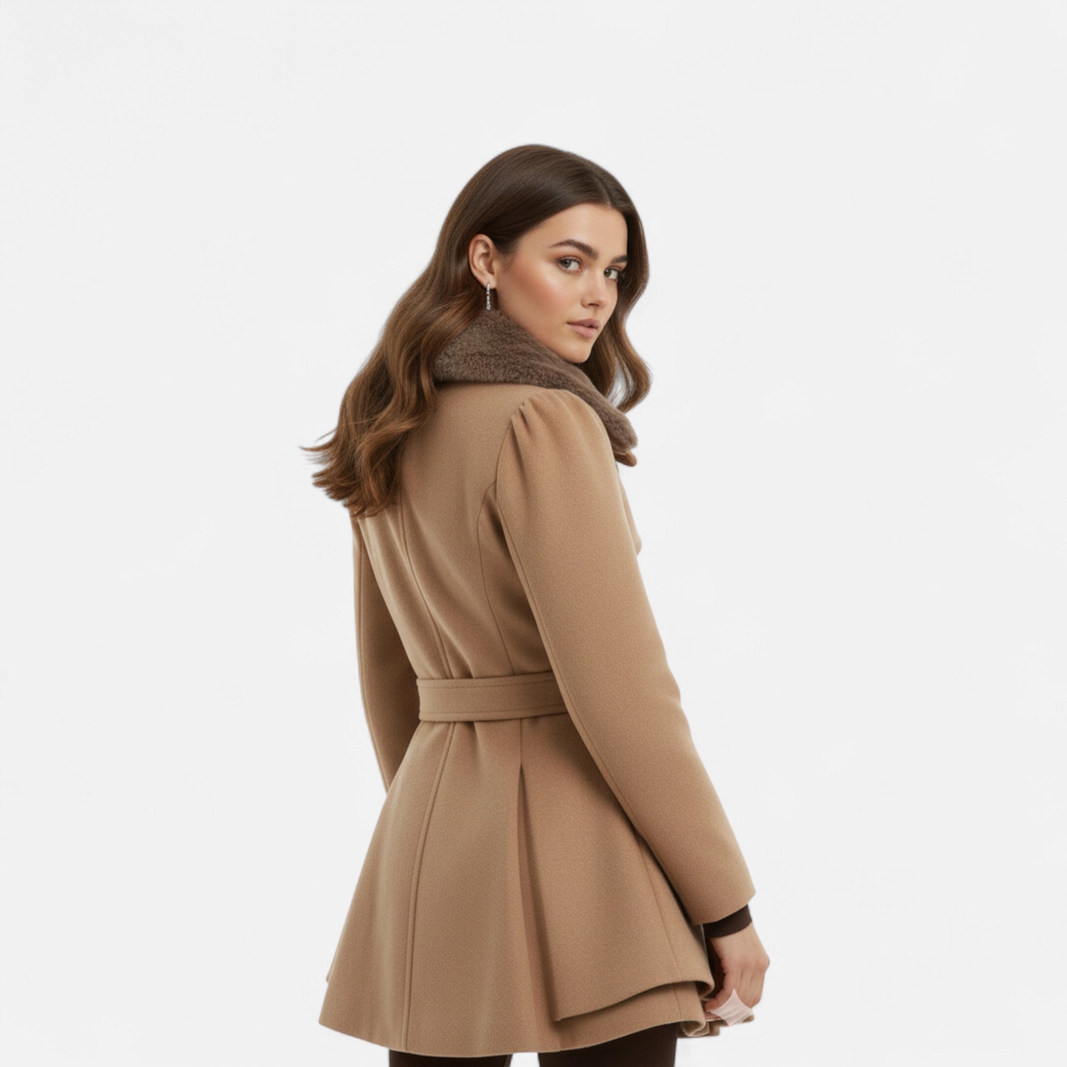 Duvrier | Women’s Double-Breasted Long Wool Coat