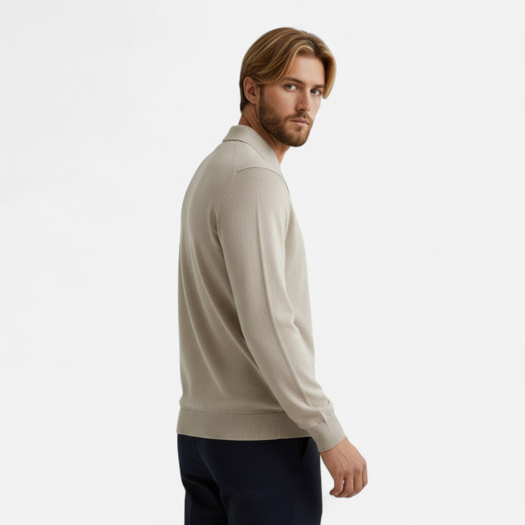 Duvrier | Men’s Polo Collar Knitted Jumper
