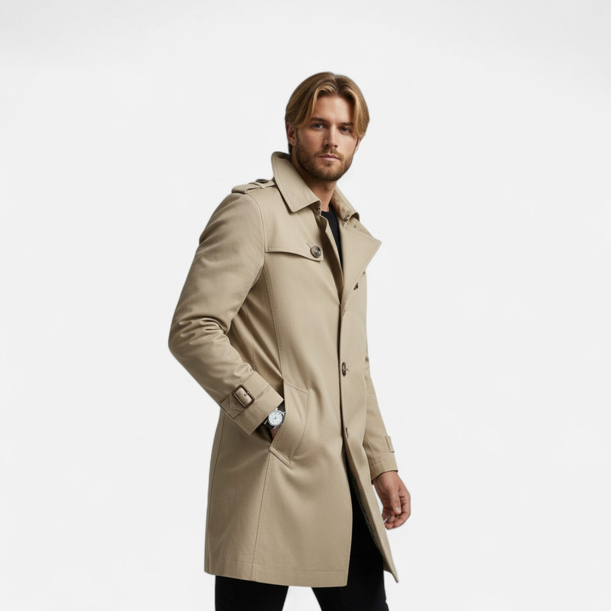Duvrier | Men’s Business Cotton Trench Coat
