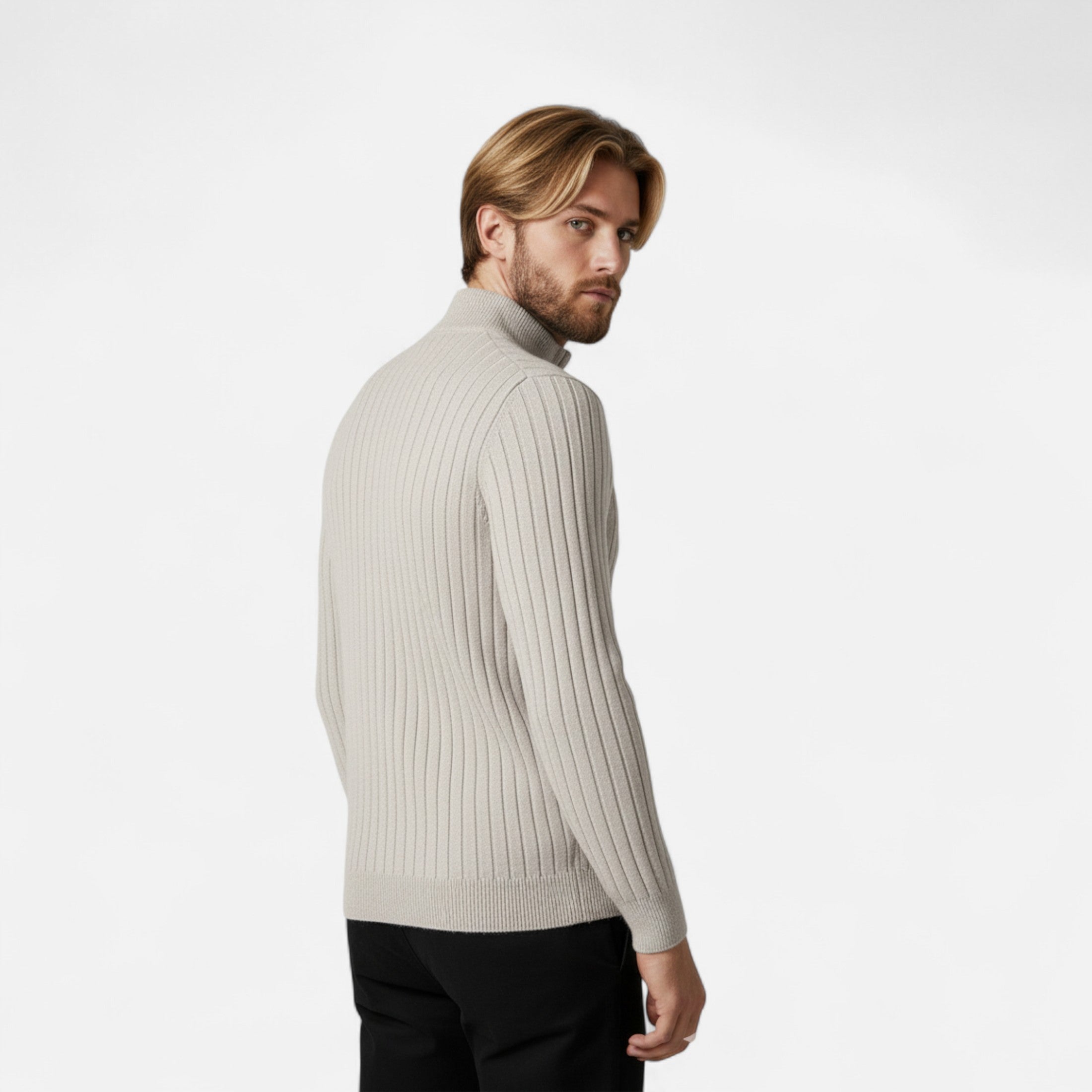 Duvrier | Men’s Half-Zip Stand Collar Jumper