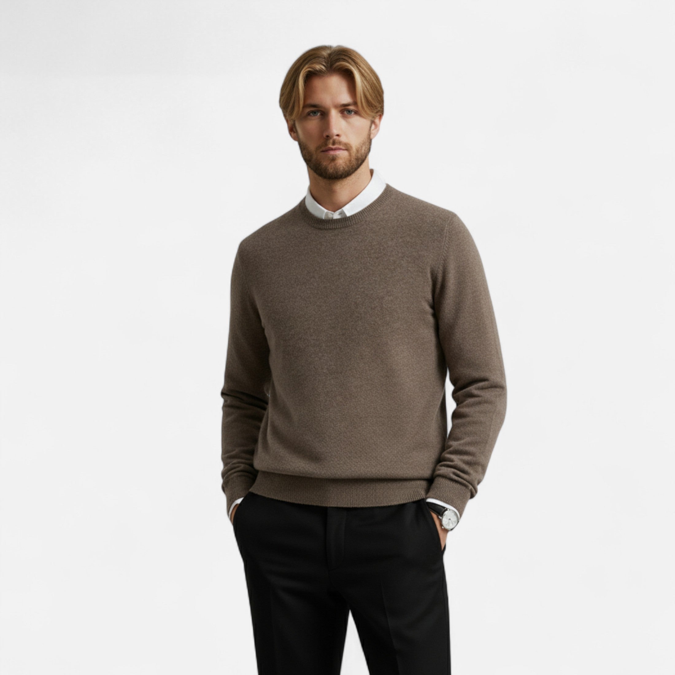 Duvrier | Men’s Pure Wool Cashmere Jumper
