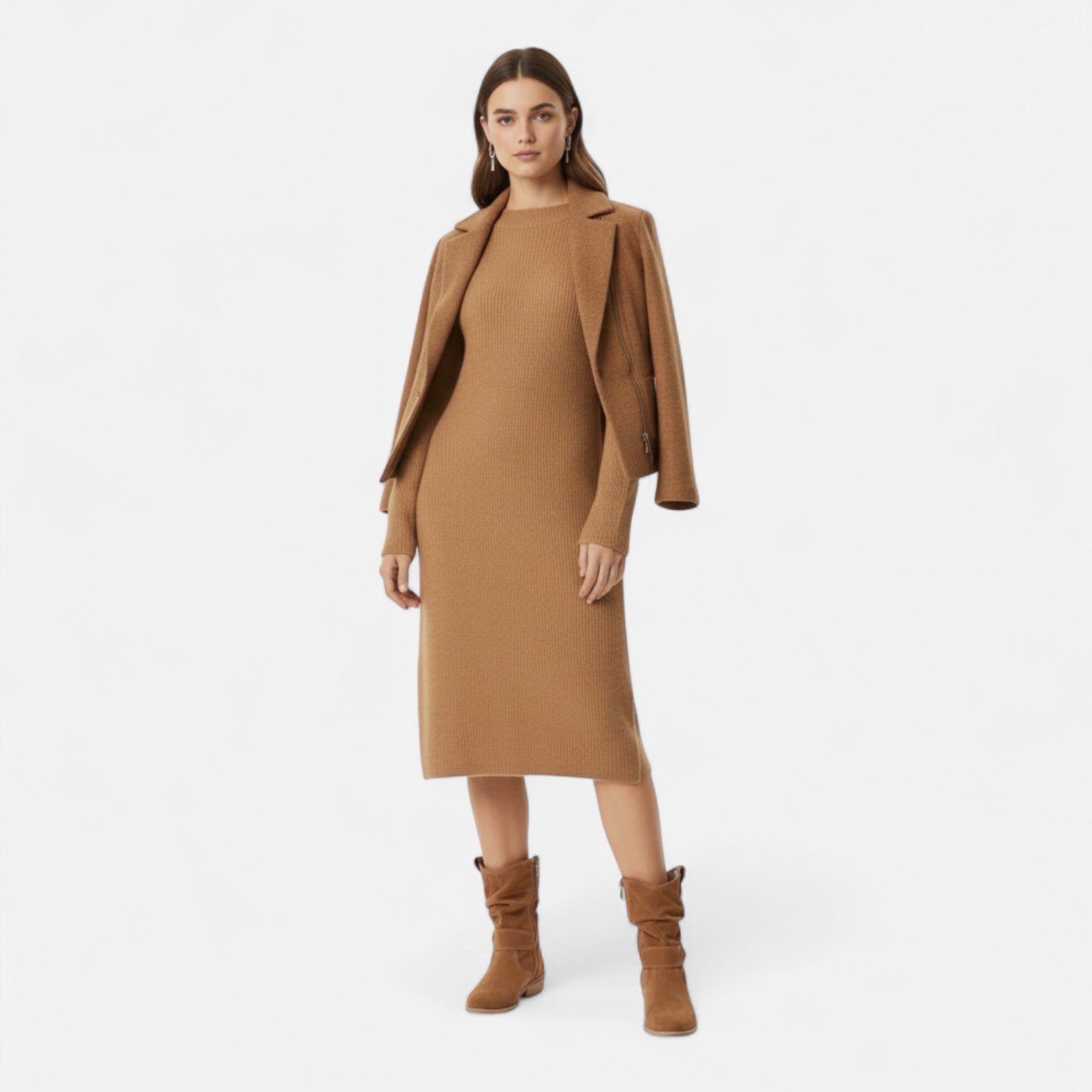 Duvrier | Women’s Suede Western Ankle Boots