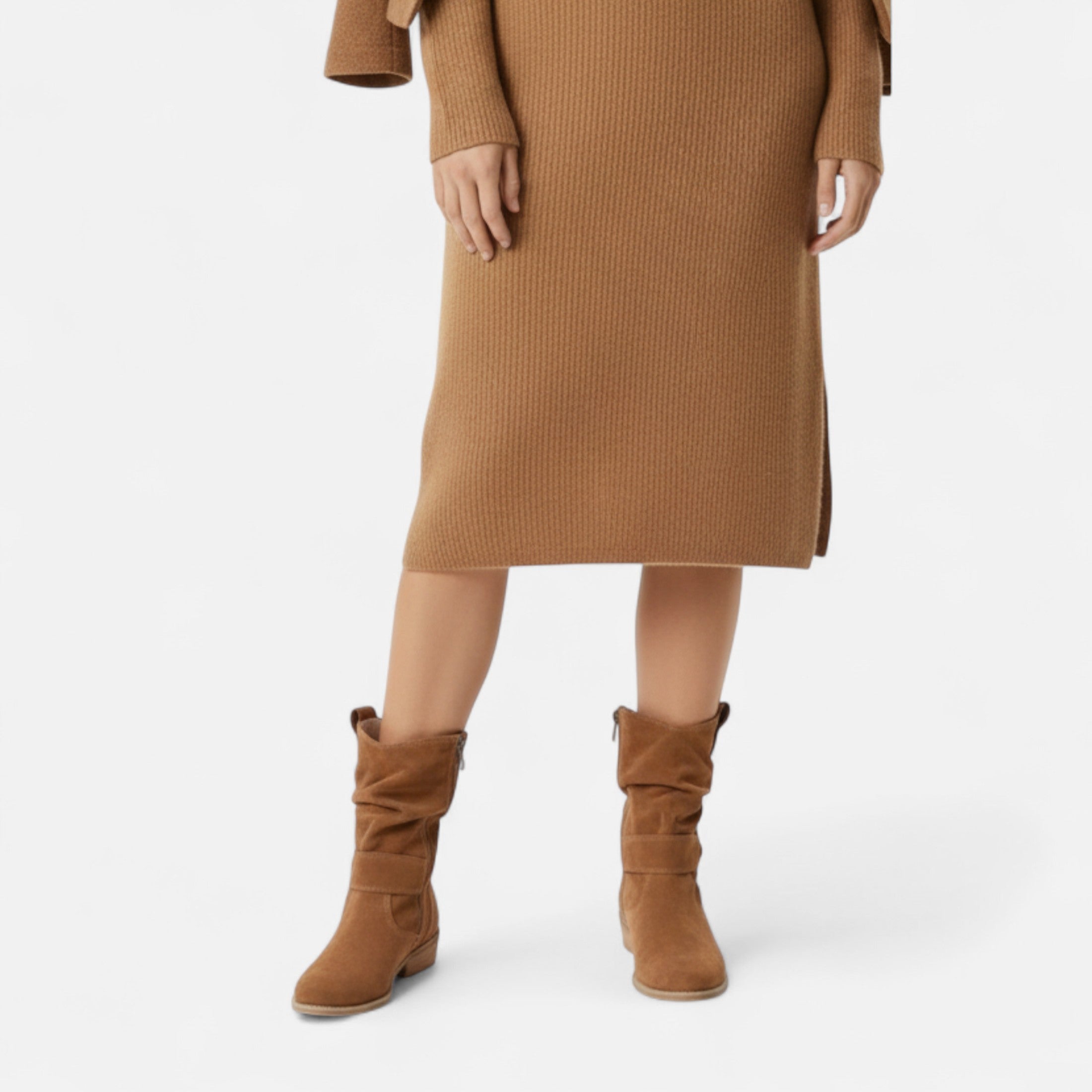 Duvrier | Women’s Suede Western Ankle Boots