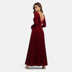 Duvrier | Women’s Velvet A-Line Maxi Dress