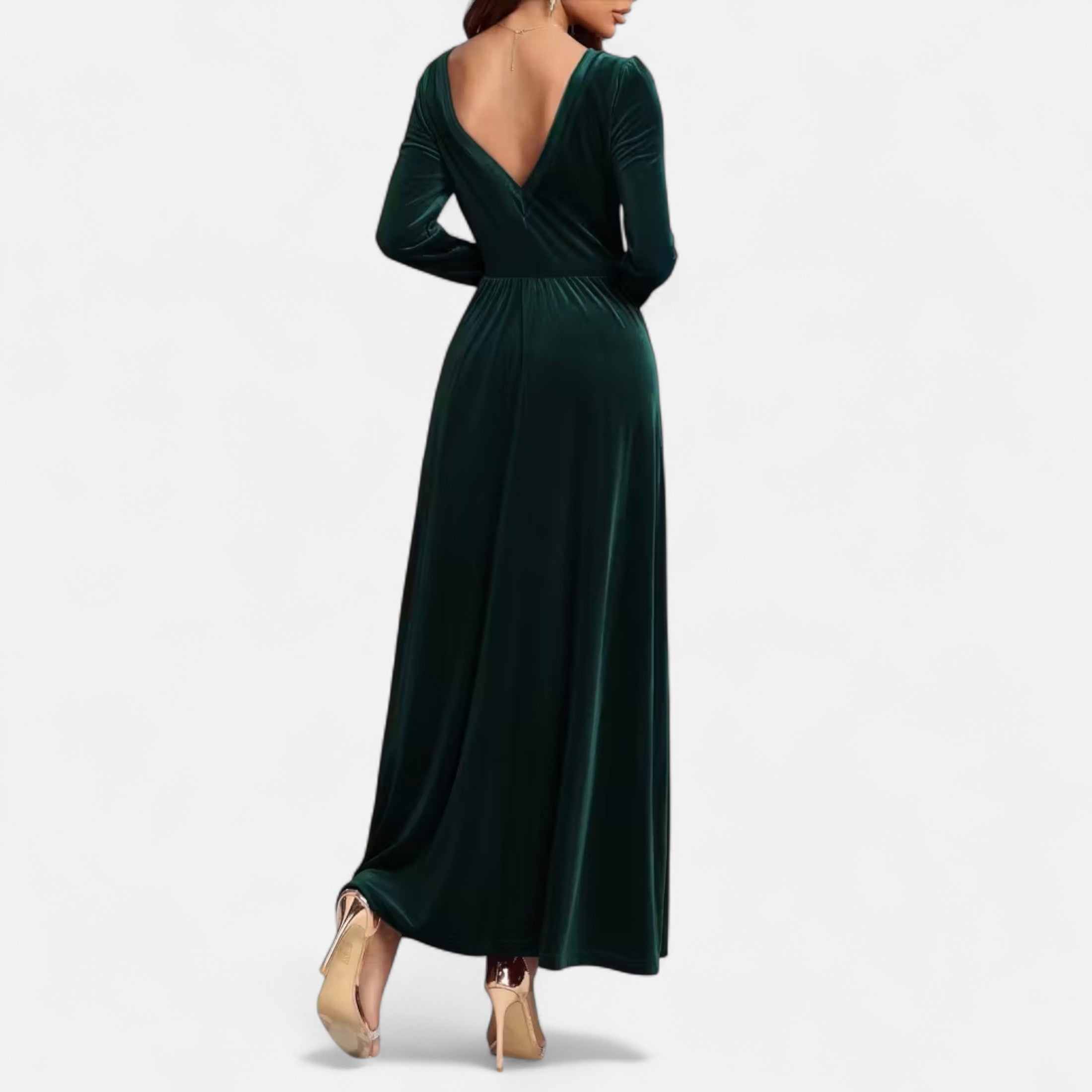Duvrier | Women’s Velvet A-Line Maxi Dress